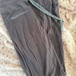 THATSSOFETCH Black Lounge Pants with Teal Drawstring